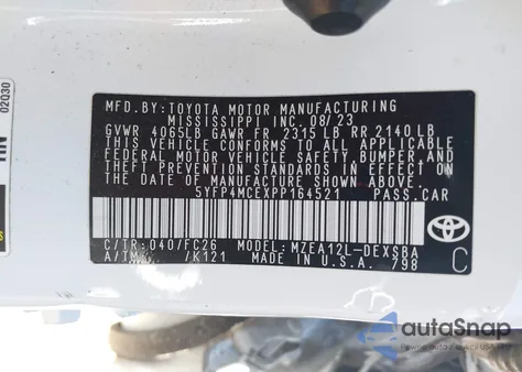 2023 Toyota Corolla Se из США, поврежденный, VIN 5YFP4MCEXPP164521